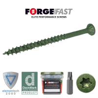 ForgeFast Elite Low-Torque Decking Screws - Green - Tub