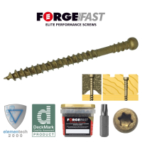 ForgeFast Elite Low-Torque Reduced Head Decking Screws - Tan - Tub