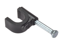 Cable Clips - Round For Coaxial Cable - Black - Box