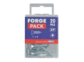 ForgePack Self Tapping Screw 30 per pack PZ CSK ZP   3/4Inchx8