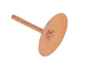 Copper Disc Rivets 20x20x1.5mm 100 Per Bag              (D27)