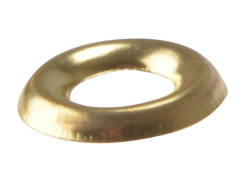 Screw Cup Washer No.10's Brass 200 Per Bag              (D26)