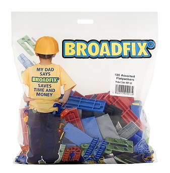 Broadfix Flat Packers 120 Per Bag              Mixed