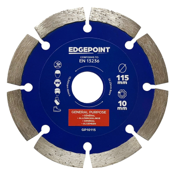EdgePoint Diamond Blade 115mm Each General Purpose  Seg 10mm