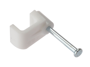 Flat Cable Clip          1.0mm Box 100                  White