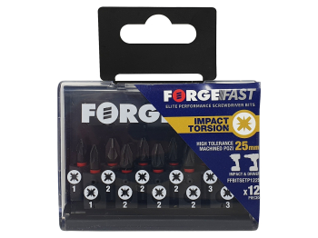 ForgeFast Impact Bit Set BP 12 piece Pozi 25mm