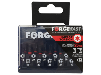 ForgeFast Impact Bit Set BP 12 piece Torx 25mm