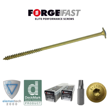 ForgeFast Const Screw  8.0x140 Per 35 2000h Tan     Torx Comp