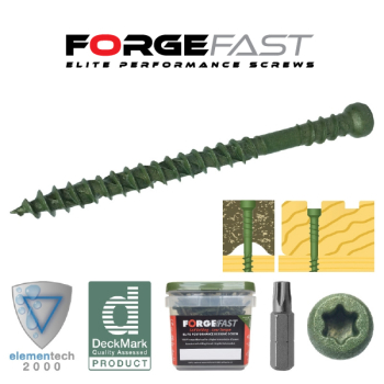 ForgeFast Decking Screw  Green Tub 600  Composite    4.5x50mm ForgeFast Decking Screw  Green Tub 600  Composite    4.5x50mm