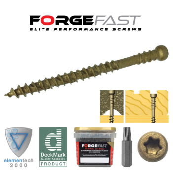 ForgeFast Decking Screw    Tan Tub 500  Composite    4.5x60mm ForgeFast Decking Screw    Tan Tub 500  Composite    4.5x60mm