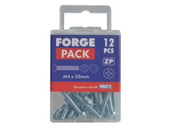 ForgePack Mach Screw/Nut/Wash 25 per pack  Pan Head  M3x12mm
