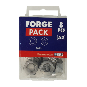 ForgePack Nut & Flat Washer 20 per pack    A2 S/S       M6