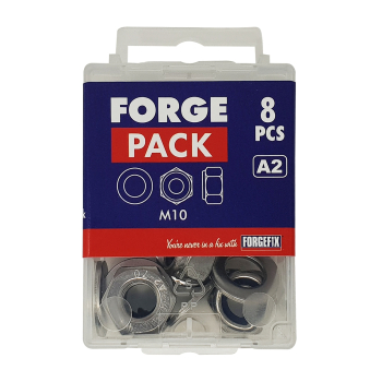 ForgePack Nyloc Nut & Washer 8 per pack     A2 S/S      M10