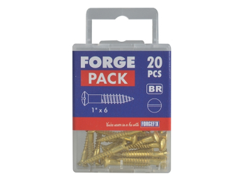ForgePack Slotted RAH W/Screw 20 per pack    Brass      1Inchx6