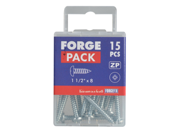 ForgePack Self Tapping Screw 10 per pack PZ PAN ZP 11/2Inchx10