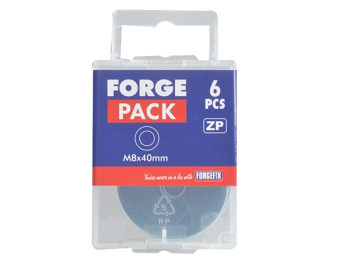ForgePack Flat Washer 6 per pack     ZP     M10x40mm