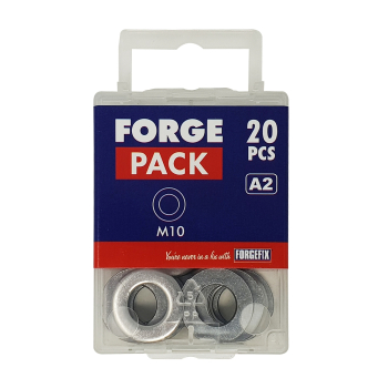 ForgePack Flat Washer DIN125 20 per pack     A2 S/S     M10