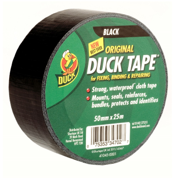 Duck Tape Original       Black Each                50mm x 25m