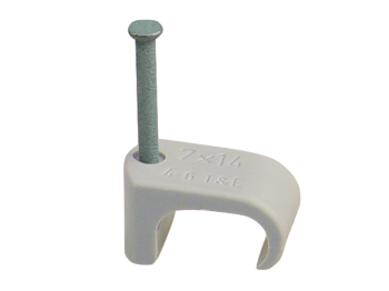 Cable Clips for Flat Lead Box 100  Nail 2.0x25mm    Grey