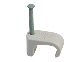 Cable Clips for Flat Lead Box 100  Nail 2.0x25mm    Grey Cable Clips for Flat Lead Box 100  Nail 2.0x25mm    Grey
