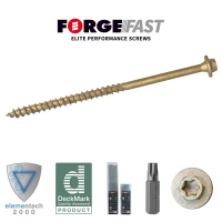 ForgeFast Elite Low-Torque Timber Fixing Screws - Tan - Tub